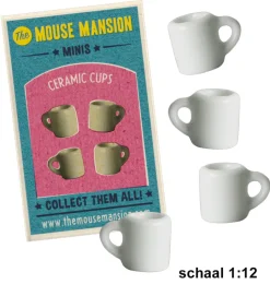 Das Mäusehaus / vier Tassen / Maßstab 1:12