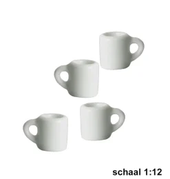 Das Mäusehaus / vier Tassen / Maßstab 1:12