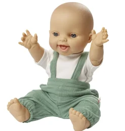 Heless-Latzhose mit T-Shirt für Gordi-Puppen / Salbeigrün