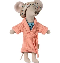 Maileg Bademantel Mutter Maus Koralle