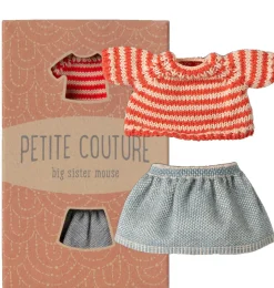 Maileg Kleidungsset Große Schwester Maus / Petite Couture / Rock und gestreifter Pullover