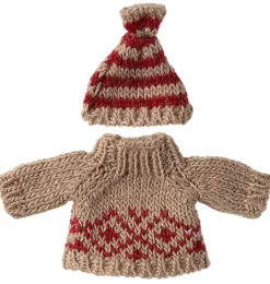 Maileg Strickpullover und Mütze für Mutter Maus