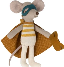 Maileg Superhelden-Maus kleiner Bruder in Streichholzschachtel