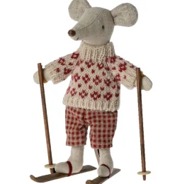 Maileg Wintermaus mit Skiset / Muttermaus