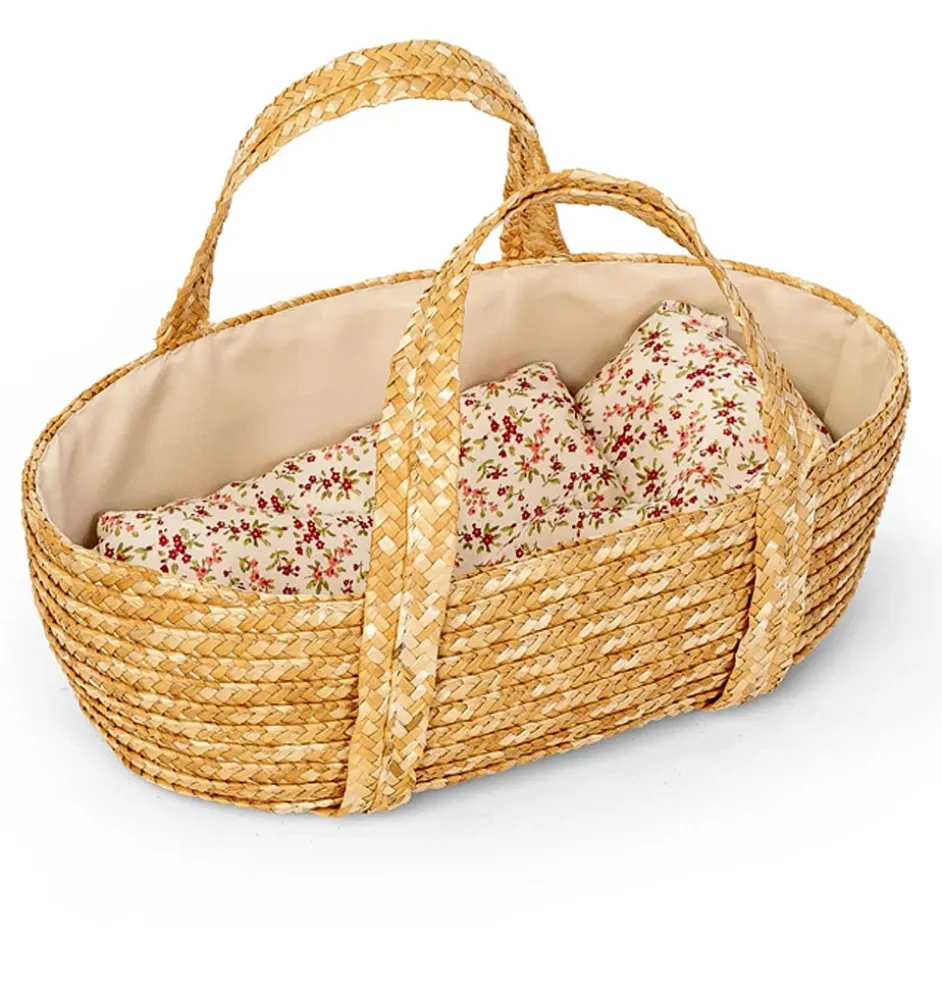 Mamamemo Moseskörbchen / Puppentragetasche für Puppen bis 35 cm