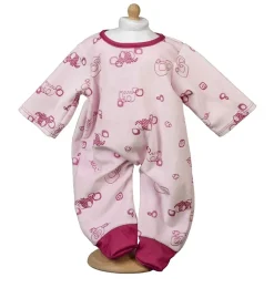 Mamamemo Overall für Puppen / rosa mit Aufdruck / 35 cm
