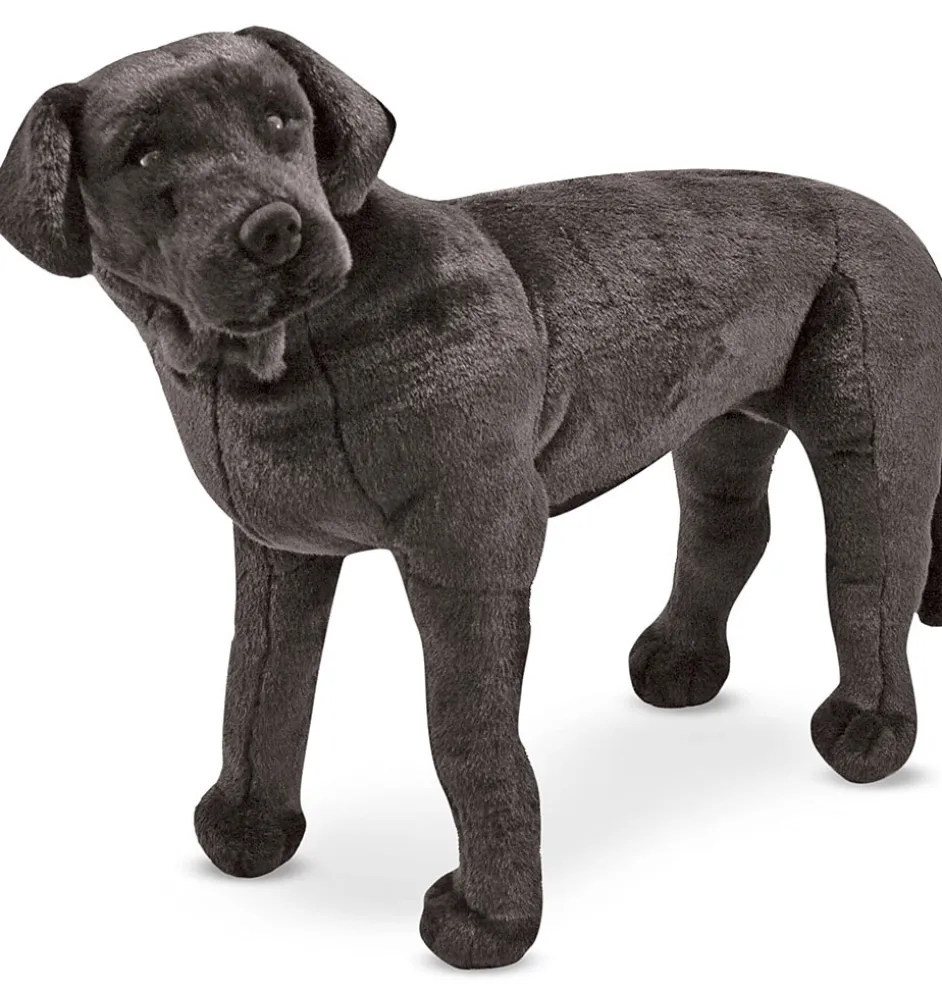 Melissa & Doug, lebensechtes Plüschspielzeug „Labrador Retriever“ in Schwarz