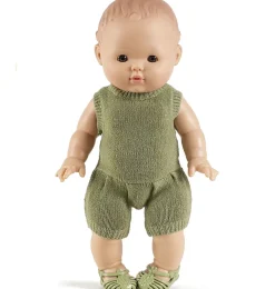 Minikane Barboteuse Orlando und tricot vert sauge für Gordi-Puppen