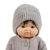 Minikane Gordi-Puppen und Bambinis graue Strickmütze Marius