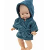 Minikane peignoir und tissu éponge Paon für Gordi-Puppen