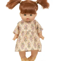 Minikane Plastiksandalen gold für Gordi-Puppen mit Glitzer