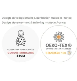 Minikane Plastiksandalen für Gordi-Puppen Silber mit Glitzer