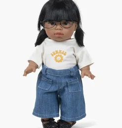 Minikane schwarze Plastiksandalen für Gordi Puppen / Strandschuhe