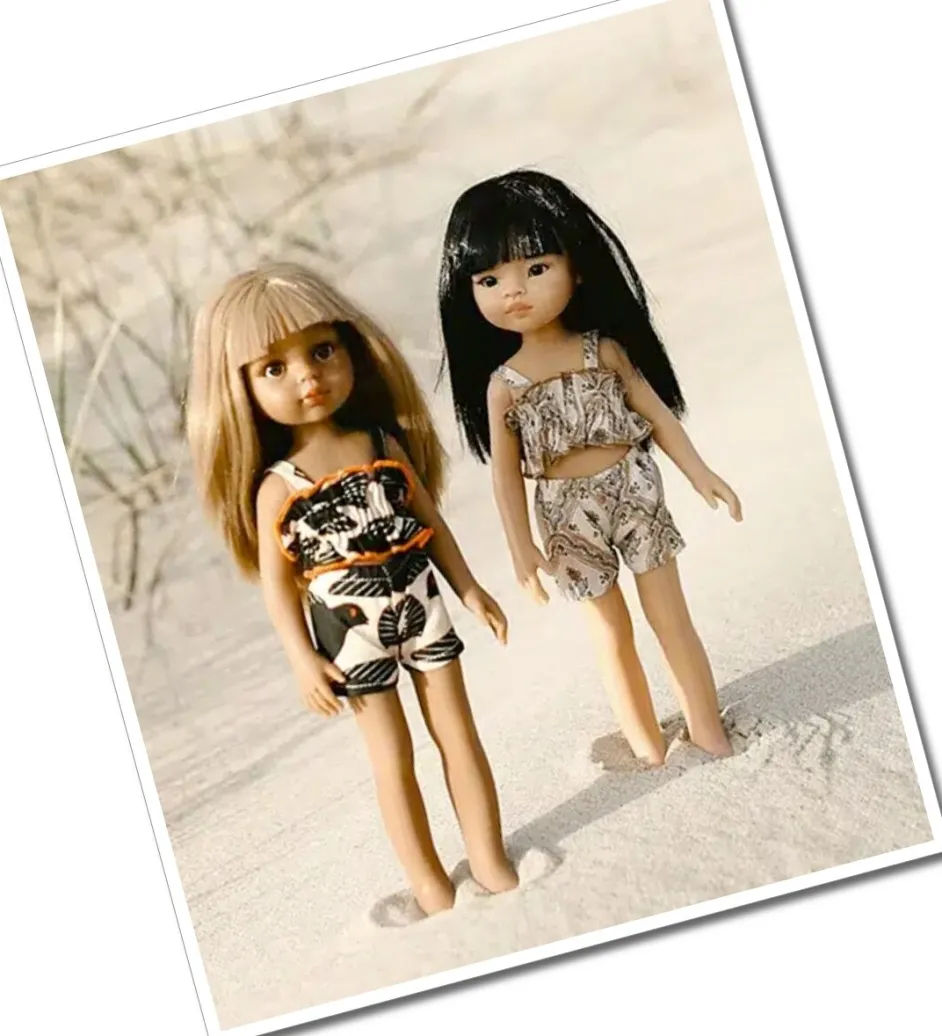 Minikane-Bikini im Retro-Stil für die Las Amigas-Puppen