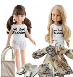 Paola Reina Amigas Puppe Carol mit Pferdeschwänzen im Haar