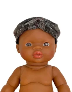 Paola Reina Babypuppe, brauner Junge, blaue Augen