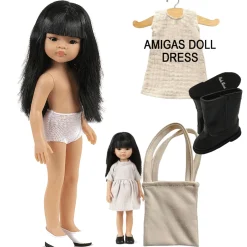 Paola Reina weiße Puppenschuhe für Amigas Puppen