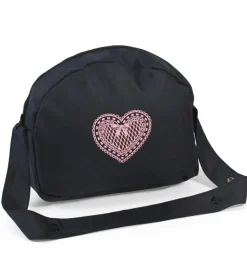 Puppenwickeltasche blau mit Herz