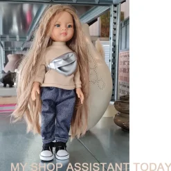 Schwarze Basketballschuhe/Sneaker für (AMIGAS) Puppen