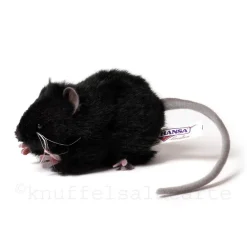 Schwarze Ratte Kuscheltier Hansa 12 cm