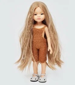 Skrållan silbergraue Puppenschuhe Mäuse / passend für Amigas-Puppen