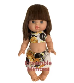 Zweiteiliges Minikane-Ensemble Mimosa für Gordi-Puppen von Paola Reina